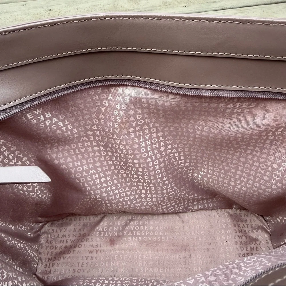 Kate Spade New York Kearny Street Grecia Tote Bag Purse in Taupe Leather